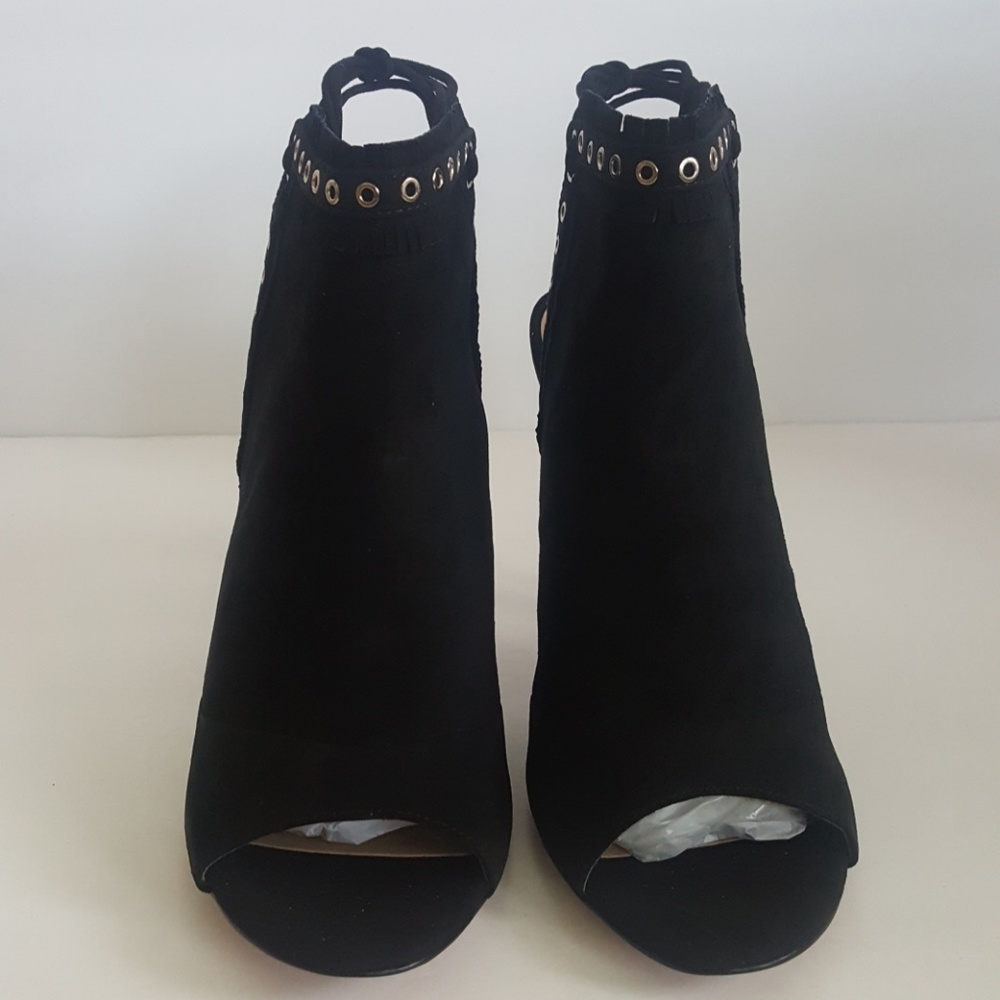 New Sam Edelman Artie Black Suede Heels - Picture 3 of 8